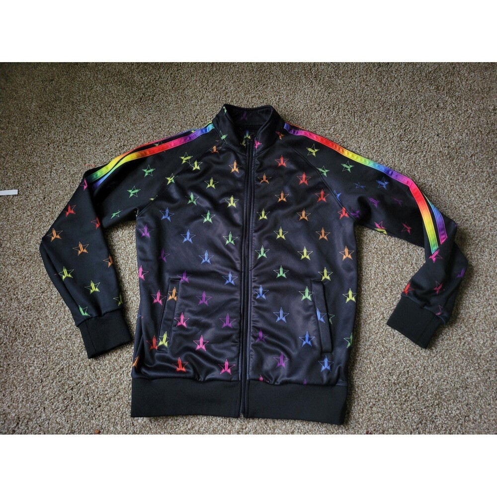 Jeffrey Star Cosmetic Rainbow Track Black Jacket